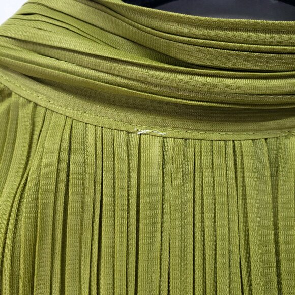 Jason Wu Collection Women's Extended Shoulder Button Up Blouse Green Size L - Picture 14 of 14